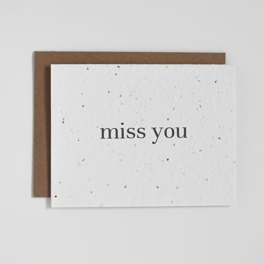Tarjeta plantable - Miss you