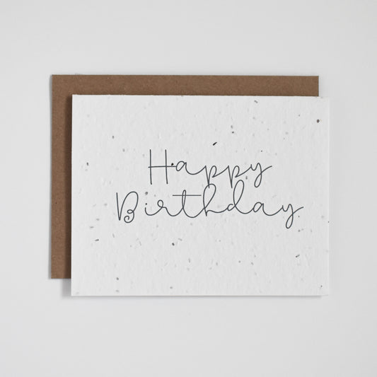 Tarjeta plantable - Happy birthday